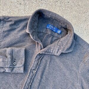 Polo Ralph Lauren Gray Button Down Shirt Long‎ Sleeve Collared Casual